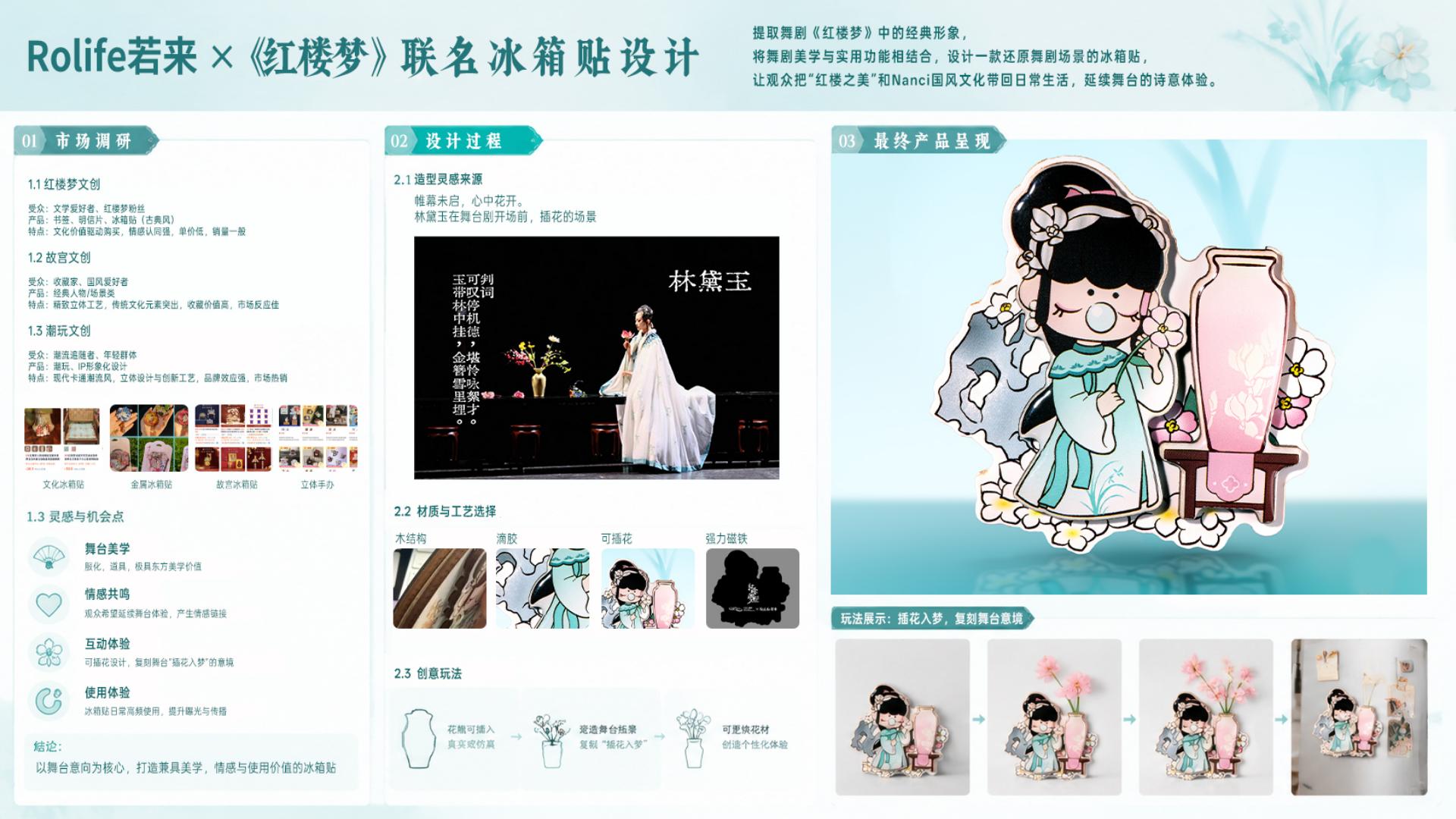 可插花冰箱贴成品展示